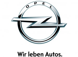 Opel Logo mit Schriftzug Wir leben Autos